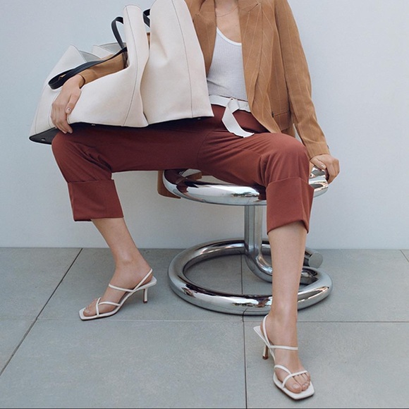 Blogger fav—ZARA White Leather Strappy Heel Sandal - Picture 4 of 6